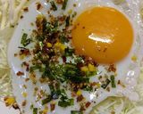 目玉焼き味付けは好きなふりかけね♪作り方6写真