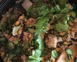 残ったカレーで！納豆と夏野菜のチャーハン作り方5写真