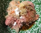 高野豆腐の海老と豚挽き詰め出汁煮作り方2写真