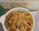 鶏そぼろと新生姜のパスタ作り方2写真