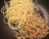 鶏そぼろと新生姜のパスタ作り方3写真