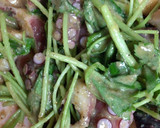 簡単なタコとみつばの胡麻味噌和え物作り方4写真