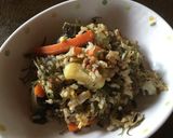 残り物で！刻み昆布と納豆のチャーハン作り方5写真