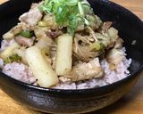 豚バラと山芋の♡焦がし醤油丼作り方8写真