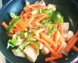 鶏モモのバルサミコ酢味噌炒め作り方5写真