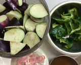 甘味噌♪茄子とピーマンの味噌炒め作り方1写真