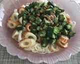 夏に☆納豆とオクラのネバネバそうめん作り方5写真
