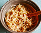 えのき茸とめかぶの彩り野菜梅肉和え作り方2写真