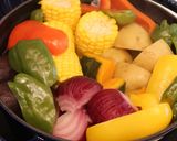 キムチディップが主役の蒸し野菜。作り方5写真