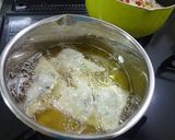 エビとゴーヤの揚げワンタン作り方5写真