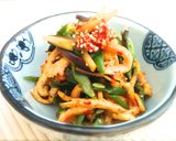 簡単いんげん豆と茄子の赤パプリカ味噌炒め作り方5写真