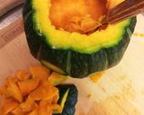 ミニカボチャで丸ごと♪あっさりグラタン作り方1写真