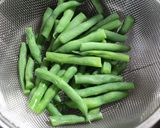 さやいんげんと味噌らっきょうの和え物作り方1写真