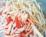 茹で鶏でシソ明太子チーズ春巻き作り方3写真