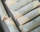 茹で鶏でシソ明太子チーズ春巻き作り方6写真