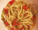暑い夏に！簡単 冷たい三色サラダうどん作り方5写真