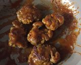 カレー風味の照り焼き豚こまつくね作り方4写真