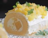 宝石パインとココナッツのロールケーキ作り方38写真