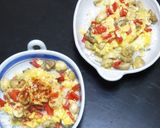 マッシュルームのアヒージョのぶっかけ飯作り方13写真