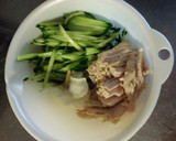 コンビニの蒸し鶏を使った、簡単！冷し中華作り方1写真