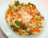 半熟たまごの焼うどん作り方6写真