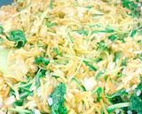 水菜とチンゲン菜のそば飯作り方5写真