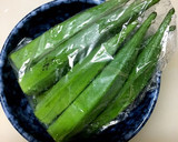 夏の常備菜☆オクラと茗荷のめんつゆ漬け作り方1写真
