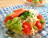 トマトたっぷり！冷やしトマトラーメン作り方4写真