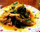 豚コマと茄子の甘酢生姜炒め作り方3写真