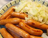 ウインナー＆野菜炒め、トマトソースかけ作り方3写真