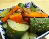 おばけきゅうりとにんじんで夏のさっと煮作り方5写真
