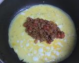トマトとひき肉の甘辛オムレツ丼作り方4写真