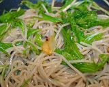 水菜とシラスのペペロンチーノ作り方7写真