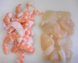 奮発(￣ε=‥=з￣)海鮮×生ハムサラダ作り方1写真