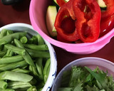 夏野菜とらっきょうの甘酢炒め作り方1写真