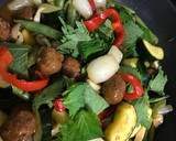 夏野菜とらっきょうの甘酢炒め作り方5写真