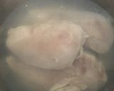 しっとり茹で鶏のピリ辛ソースかけ作り方3写真