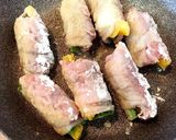 ゴーヤとパプリカの豚肉巻きサッパリ風味作り方5写真