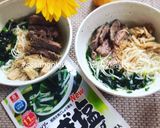 スタミナ☆わかめスープとカルビの温麺作り方4写真
