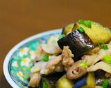 お茄子と豚バラ肉の炒め物作り方6写真