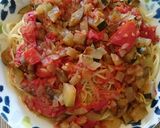 ワンパン　たっぷり夏野菜の煮込みパスタ作り方7写真