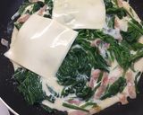 ほうれん草ベーコンのクリームチーズパスタ作り方4写真
