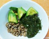ご飯や冷奴に☆納豆アボカドめかぶ作り方1写真