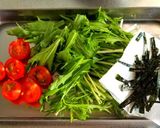 ツナと水菜のサラダうどん作り方1写真