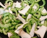 焼き豚のカレー味ゴーヤチャンプル作り方2写真