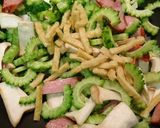 焼き豚のカレー味ゴーヤチャンプル作り方3写真