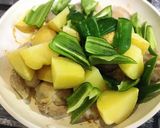 新じゃがと鶏モモ肉の照りっ照り焼き〜作り方4写真