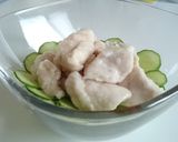 夏！胸肉つるぷる水晶鶏をおろし胡瓜と梅で作り方6写真