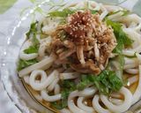 鶏ササミの梅和え★冷やしぶっかけうどん作り方13写真