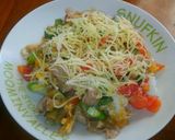 有り合わせ夏野菜のピリ辛チーズ丼作り方6写真